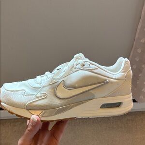 Nike Air Max Cream and Gray Low-Top Sneakers